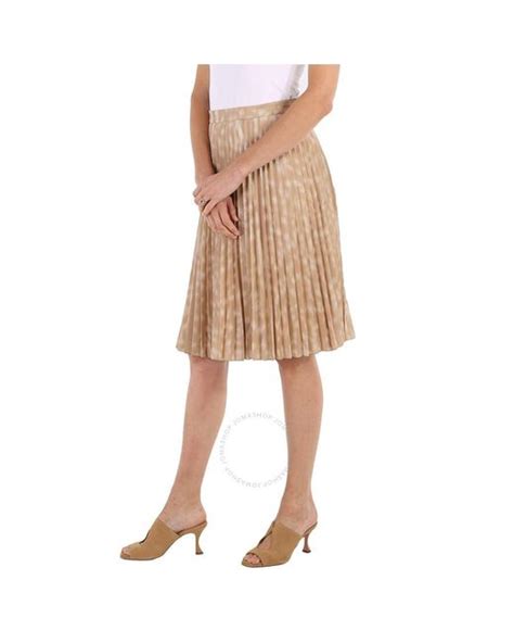 Burberry Deer Print Pleated Skirt 